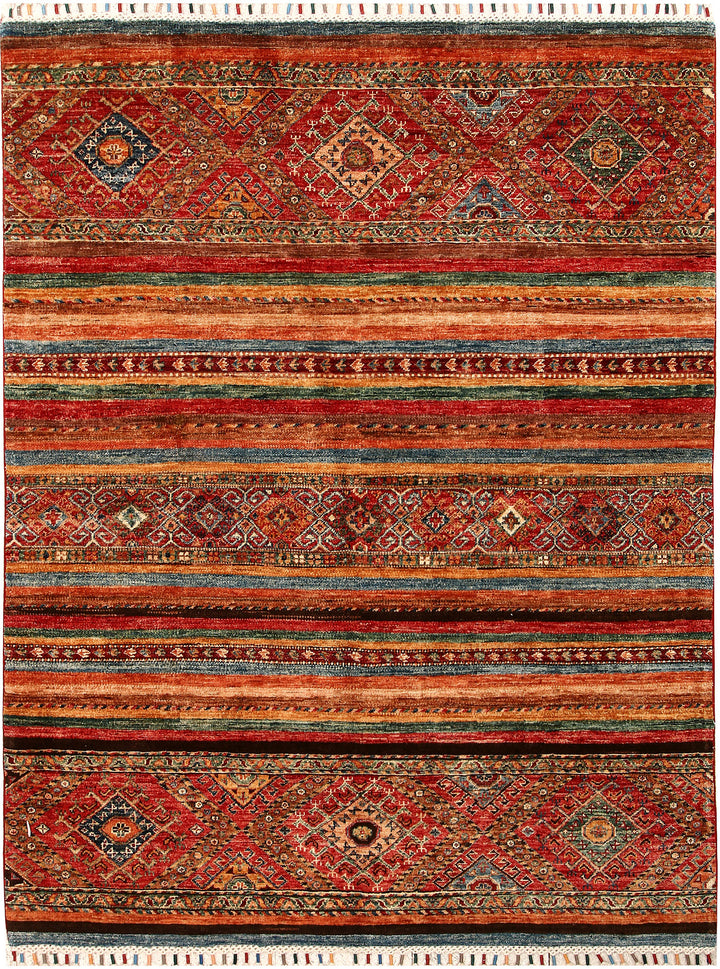 Multi Colored Kazak 5' x 6' 6 - No. 67881 - ALRUG Rug Store