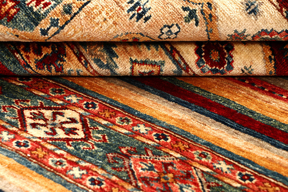 Multi Colored Kazak 5' 7 x 7' 7 - No. 67882 - ALRUG Rug Store