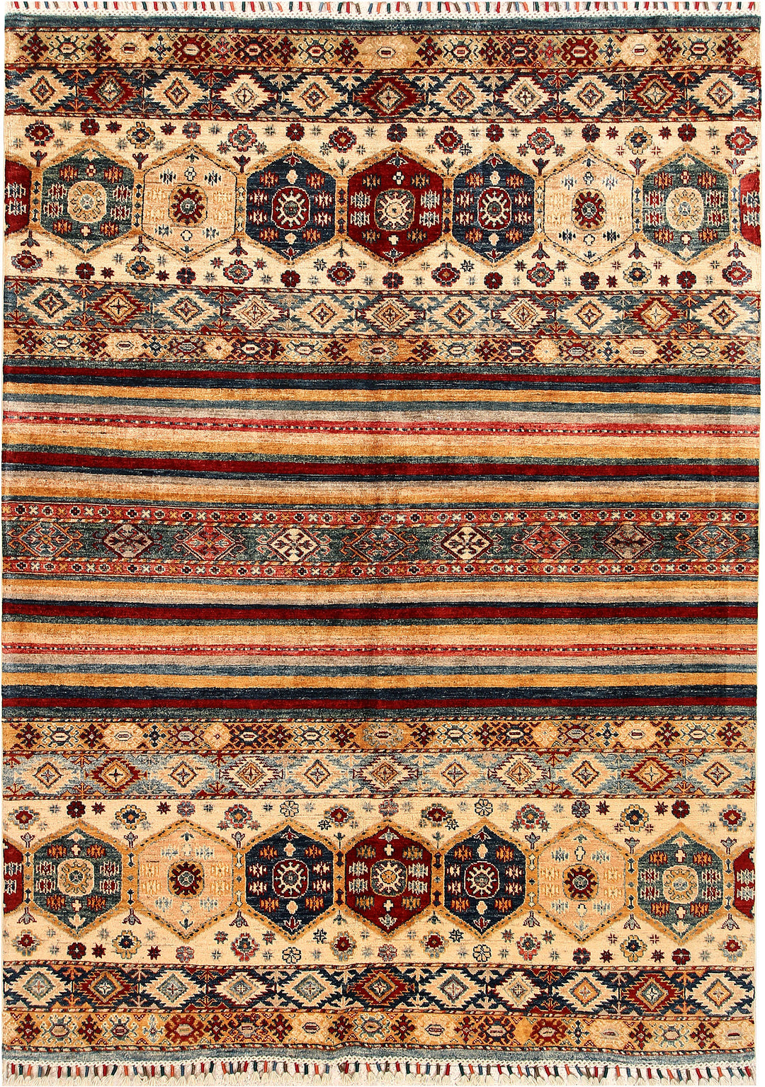 Multi Colored Kazak 5' 7 x 7' 7 - No. 67882 - ALRUG Rug Store