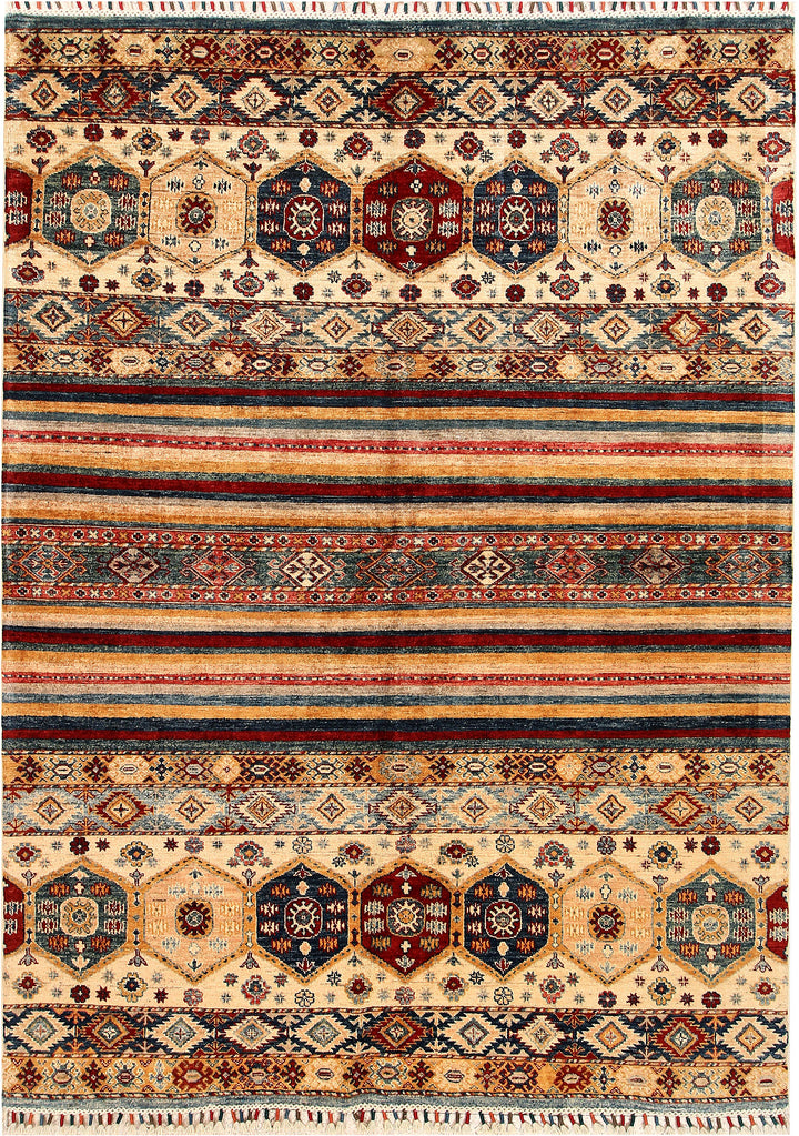Multi Colored Kazak 5' 7 x 7' 7 - No. 67882 - ALRUG Rug Store