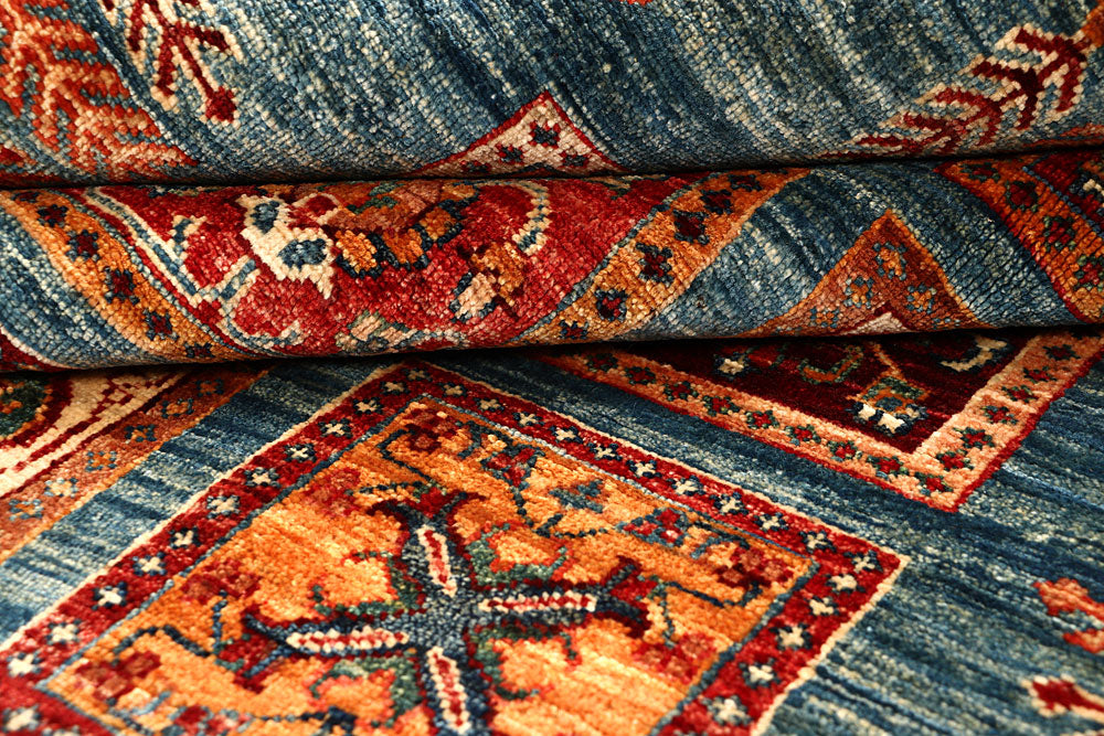 Multi Colored Kazak 5' 9 x 8' 4 - No. 67887 - ALRUG Rug Store