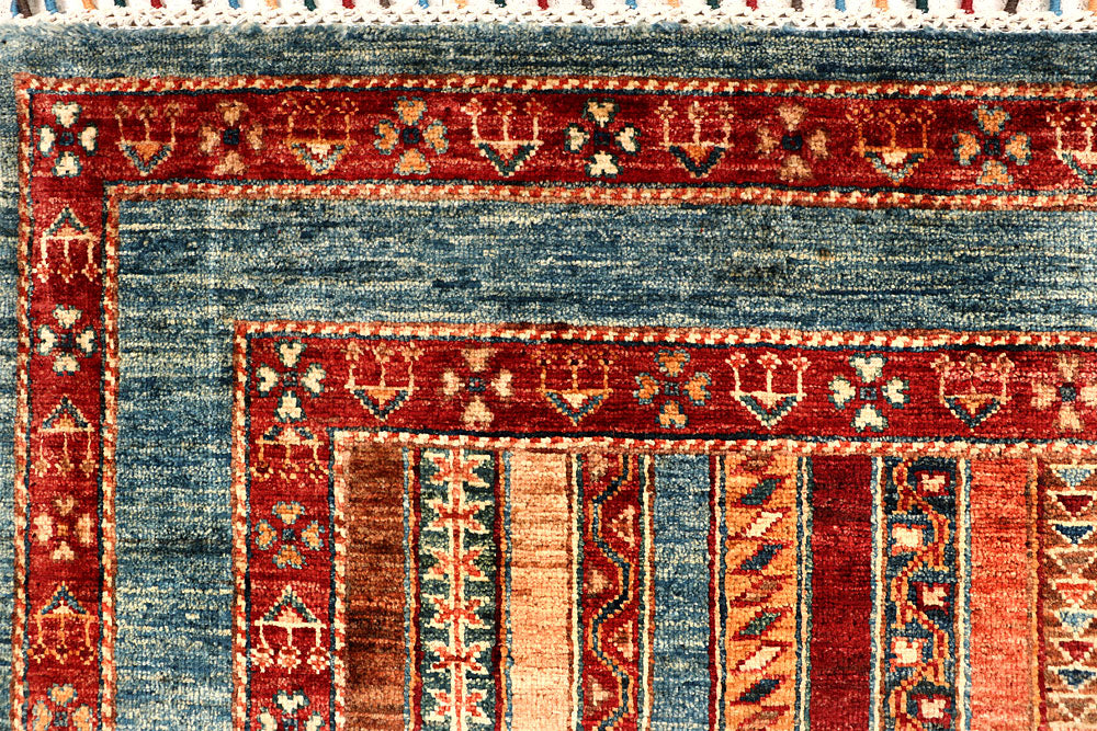 Multi Colored Kazak 5' 8 x 8' 1 - No. 67888 - ALRUG Rug Store