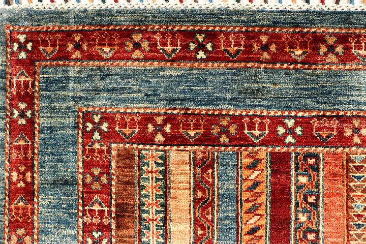 Multi Colored Kazak 5' 8 x 8' 1 - No. 67888 - ALRUG Rug Store
