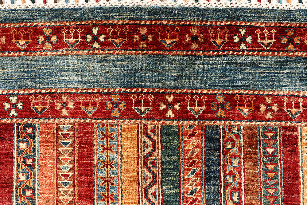Multi Colored Kazak 5' 8 x 8' 1 - No. 67888 - ALRUG Rug Store