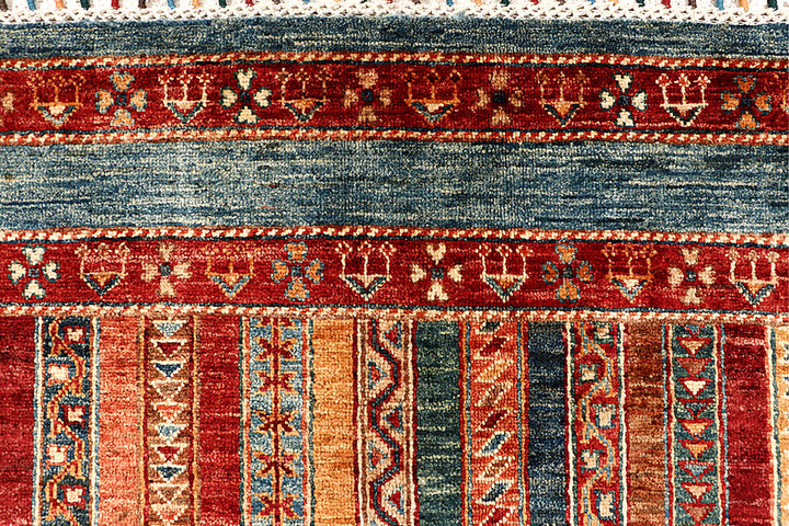 Multi Colored Kazak 5' 8 x 8' 1 - No. 67888 - ALRUG Rug Store