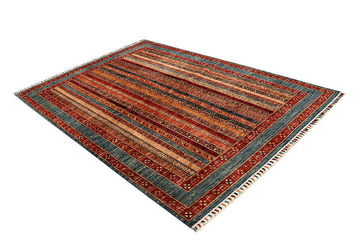 Multi Colored Kazak 5' 8 x 8' 1 - No. 67888 - ALRUG Rug Store