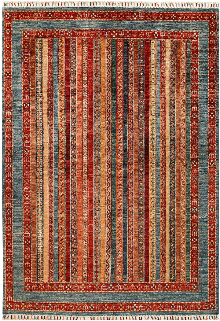 Multi Colored Kazak 5' 8 x 8' 1 - No. 67888 - ALRUG Rug Store
