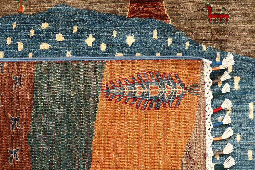 Multi Colored Kazak 5' 8 x 8' 1 - No. 67889 - ALRUG Rug Store