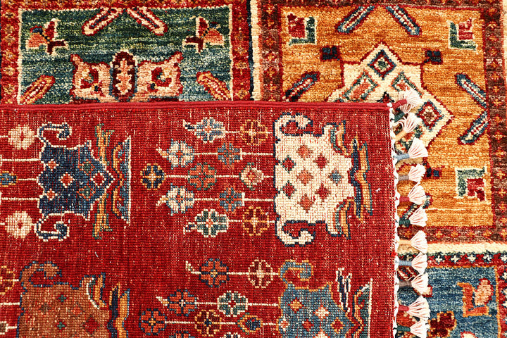 Multi Colored Kazak 5' 10 x 8' - No. 67890 - ALRUG Rug Store