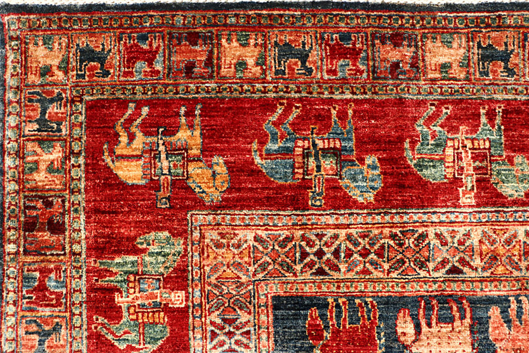 Multi Colored Kazak 8'  2" x 10'  1" - No. QA17570