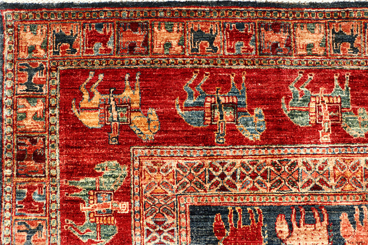 Multi Colored Kazak 8'  2" x 10'  1" - No. QA17570