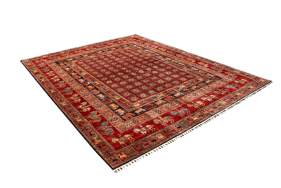 Multi Colored Kazak 8'  2" x 10'  1" - No. QA17570