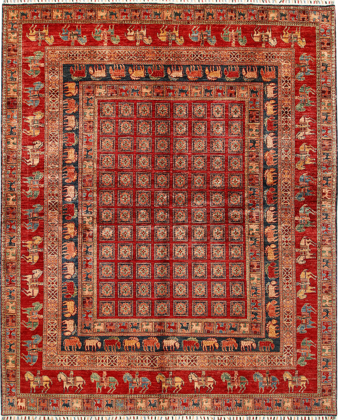 Multi Colored Kazak 8' 2 x 10' 1 - No. 67892 - ALRUG Rug Store