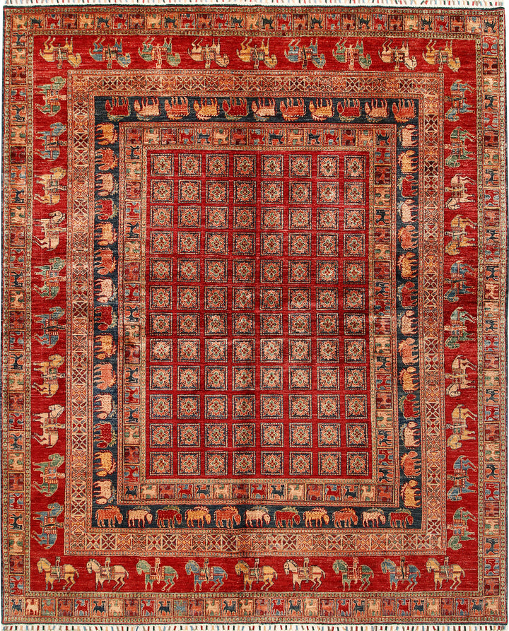 Multi Colored Kazak 8' 2 x 10' 1 - No. 67892 - ALRUG Rug Store