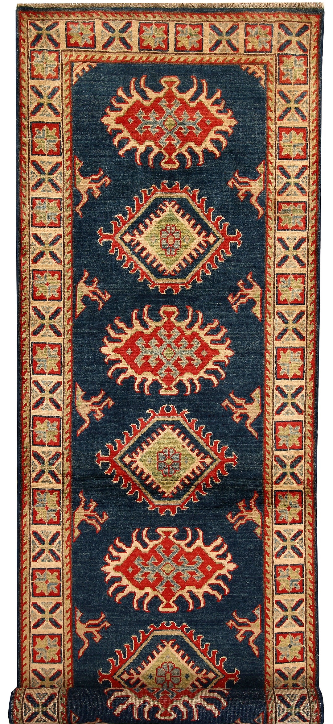 Dark Slateblue Kazak 2' 7 x 7' 6 - No. 67902 - ALRUG Rug Store