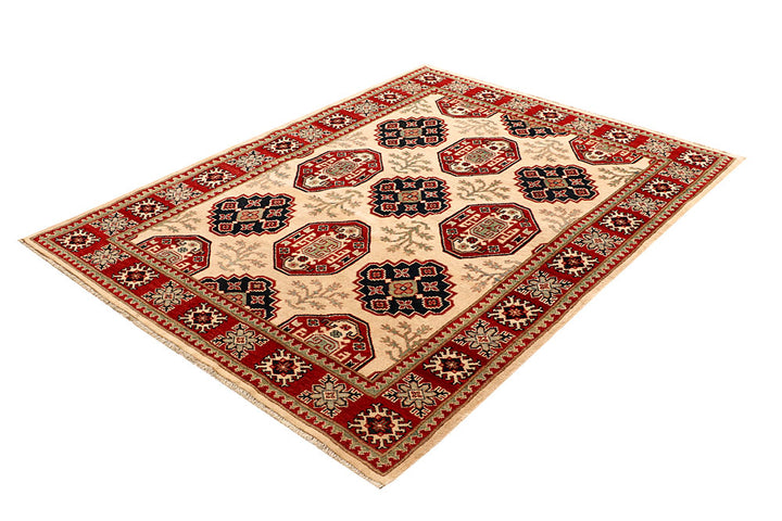 Bisque Kazak 5' 1 x 6' 8 - No. 67910 - ALRUG Rug Store