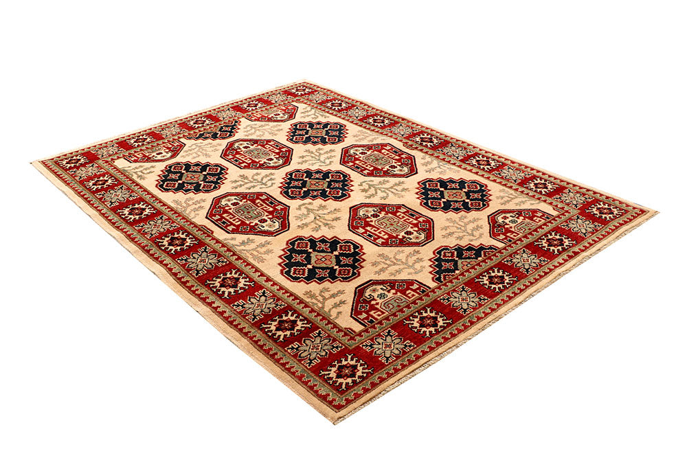 Bisque Kazak 5' 1 x 6' 8 - No. 67910 - ALRUG Rug Store