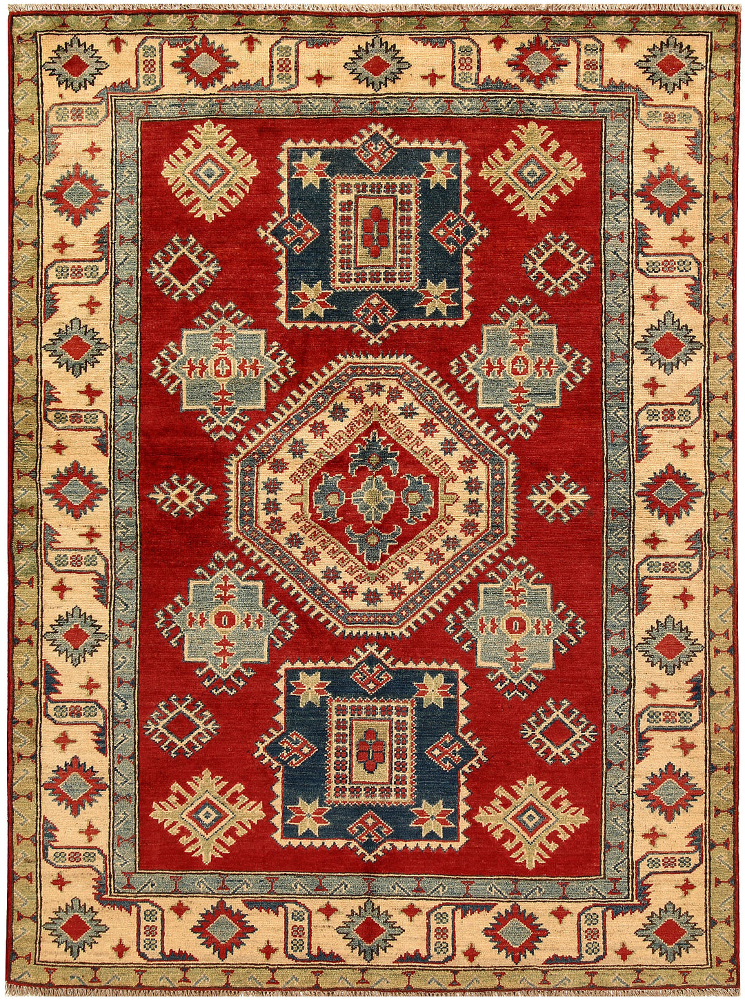 Firebrick Kazak 4' 11 x 6' 6 - No. 67911 - ALRUG Rug Store