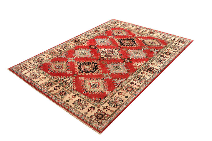 Tomato Kazak 4' 11 x 6' 8 - No. 67912 - ALRUG Rug Store