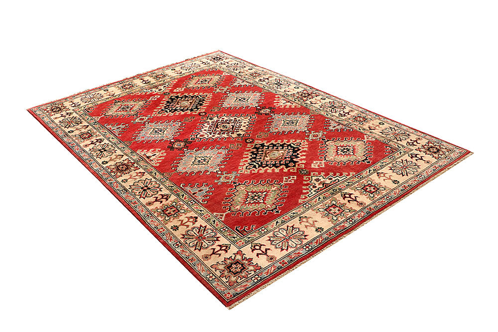 Tomato Kazak 4' 11 x 6' 8 - No. 67912 - ALRUG Rug Store
