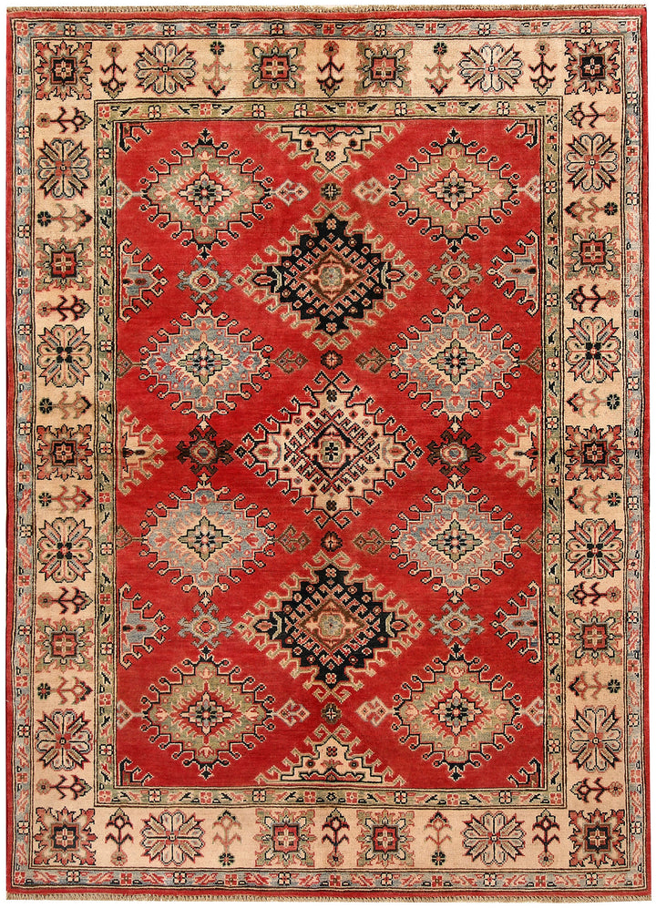 Tomato Kazak 4' 11 x 6' 8 - No. 67912 - ALRUG Rug Store