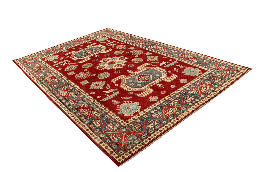Firebrick Kazak 6' 7 x 9' 11 - No. 67915 - ALRUG Rug Store