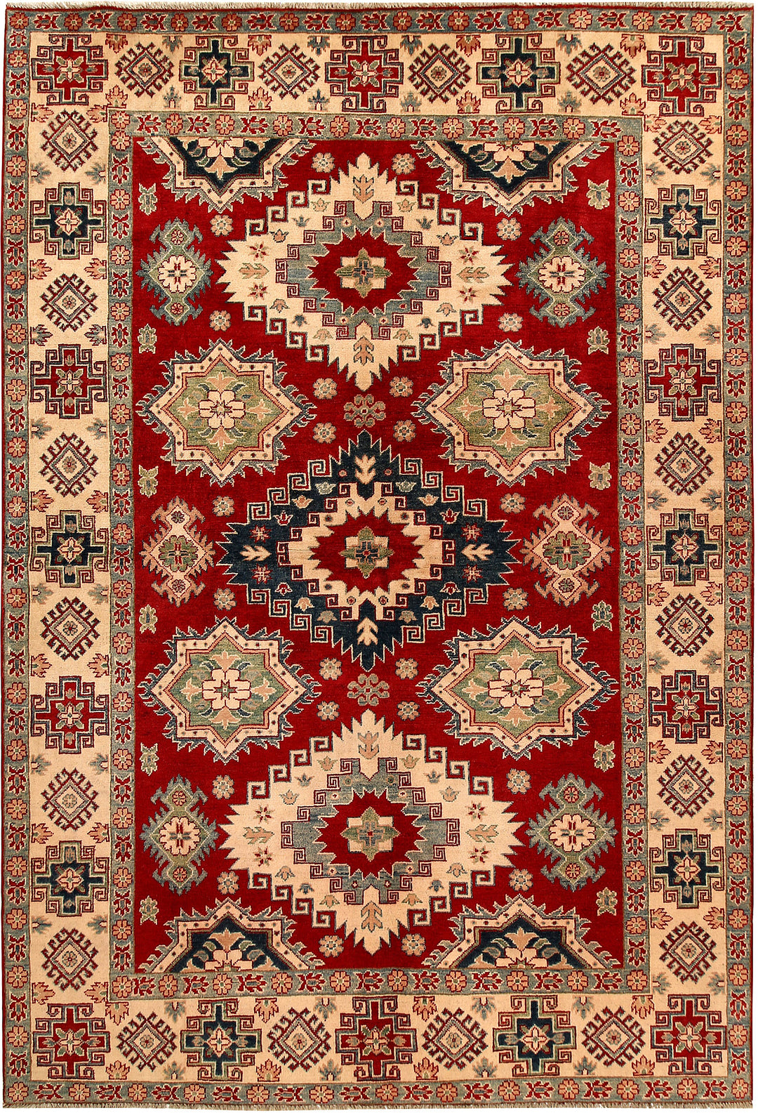 Firebrick Kazak 6' 8 x 9' 9 - No. 67916 - ALRUG Rug Store