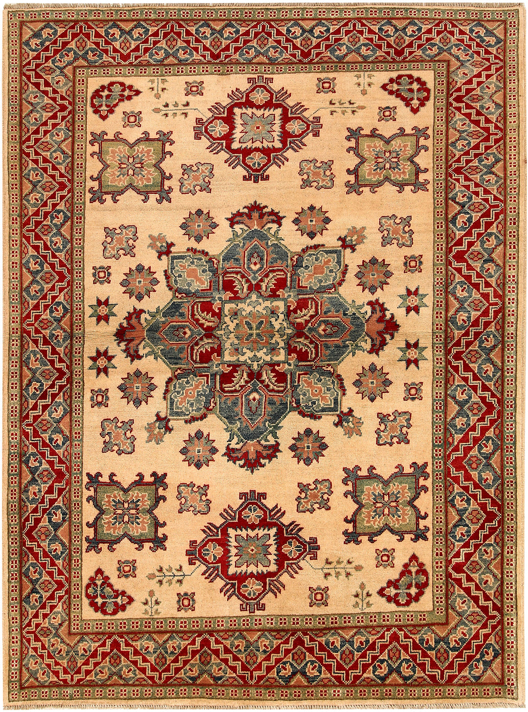 Bisque Kazak 5' 1 x 6' 11 - No. 67954 - ALRUG Rug Store