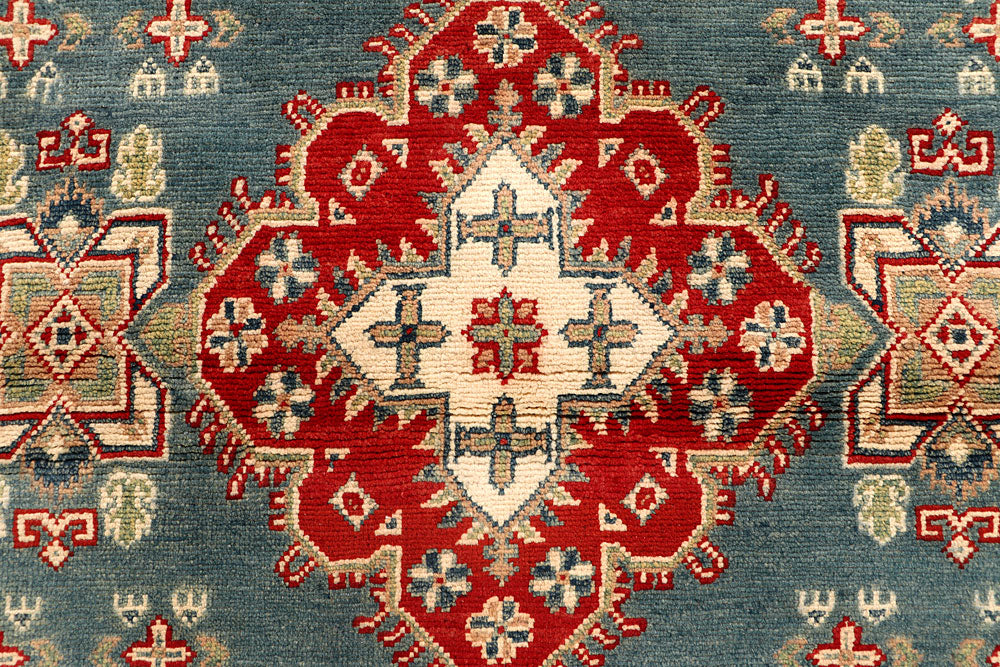 Light Slate Grey Kazak 5' x 6' 9 - No. 67957 - ALRUG Rug Store