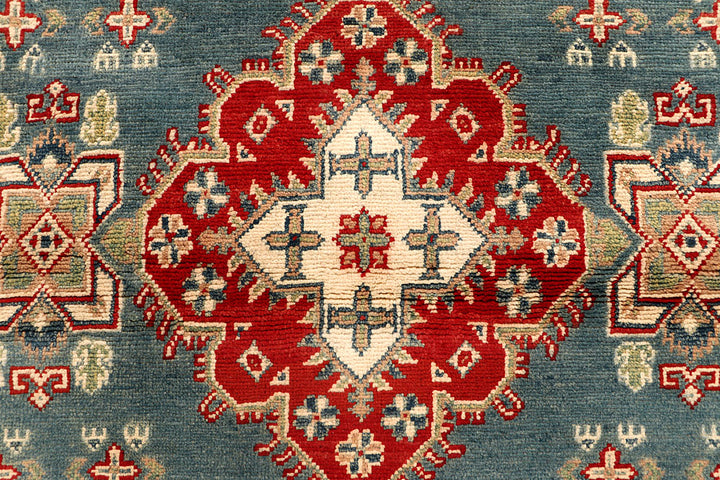Light Slate Grey Kazak 5' x 6' 9 - No. 67957 - ALRUG Rug Store