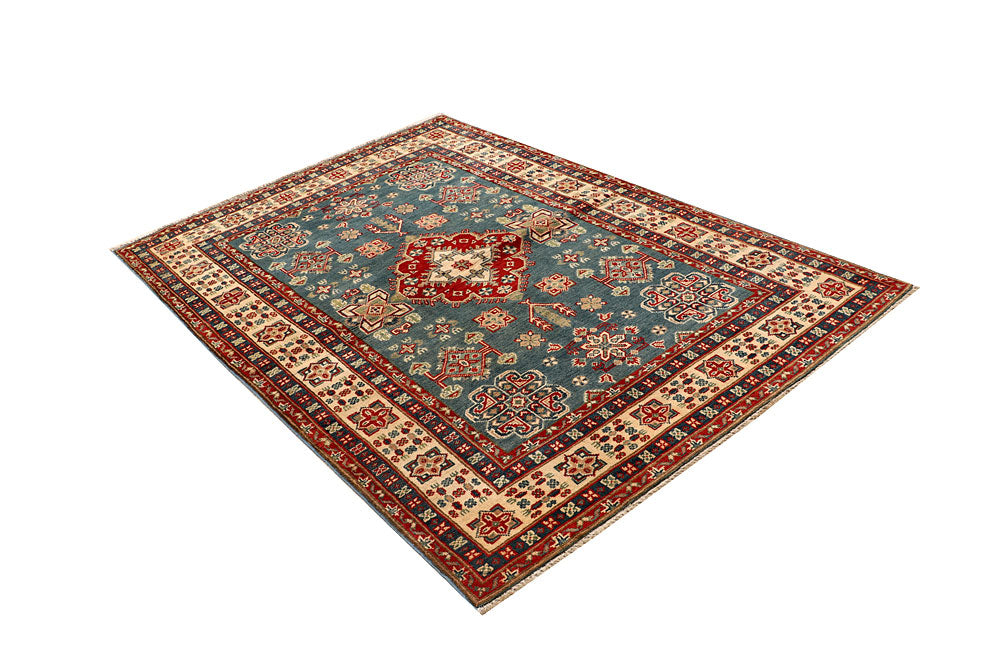 Light Slate Grey Kazak 5' x 6' 9 - No. 67957 - ALRUG Rug Store