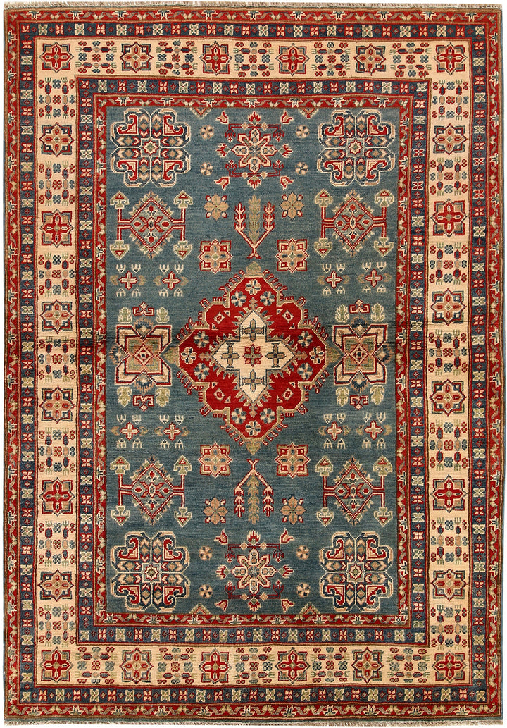 Light Slate Grey Kazak 5' x 6' 9 - No. 67957 - ALRUG Rug Store