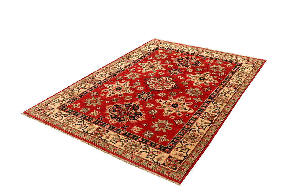 Tomato Kazak 5' x 6' 9 - No. 67958 - ALRUG Rug Store
