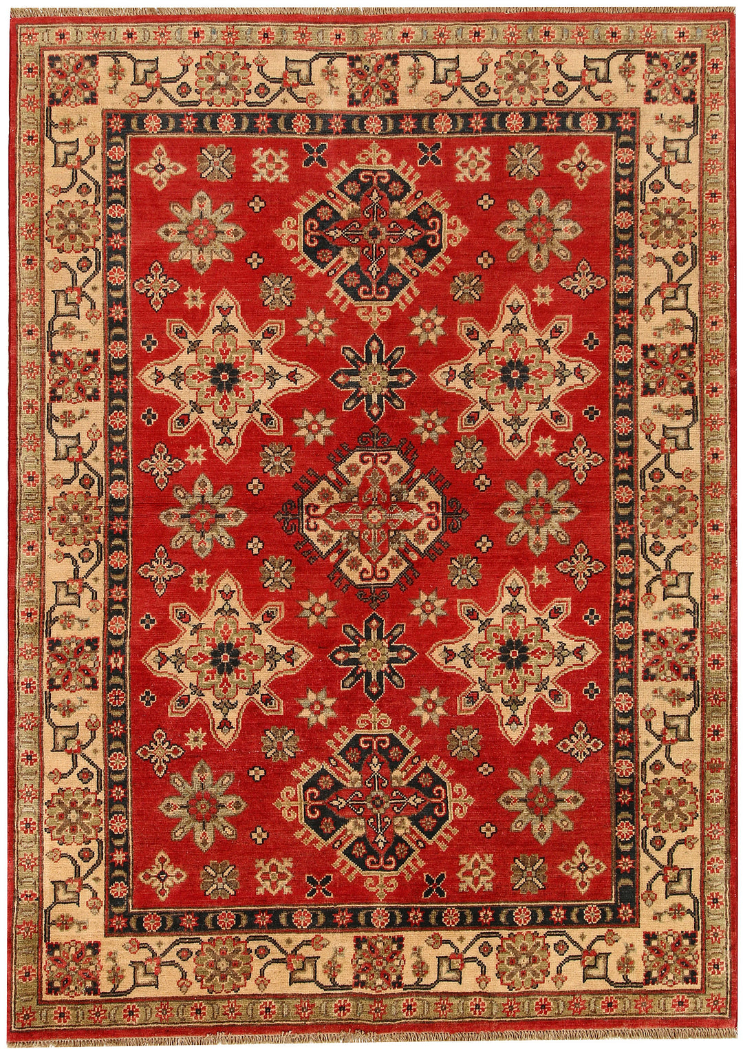 Tomato Kazak 5' x 6' 9 - No. 67958 - ALRUG Rug Store