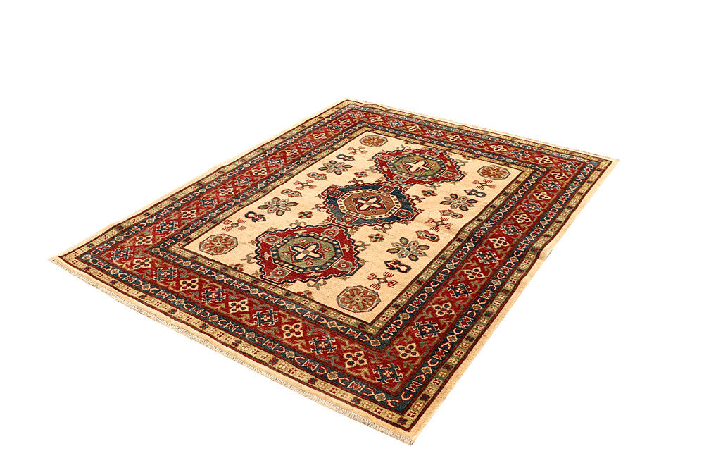 Bisque Kazak 5' x 6' 1 - No. 67961 - ALRUG Rug Store