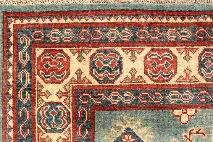 Cadet Blue Kazak 5' x 7' 1 - No. 67962 - ALRUG Rug Store