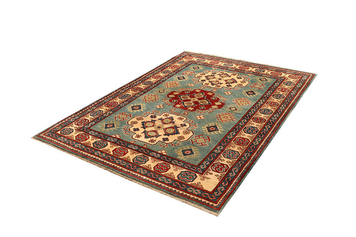 Cadet Blue Kazak 5' x 7' 1 - No. 67962 - ALRUG Rug Store