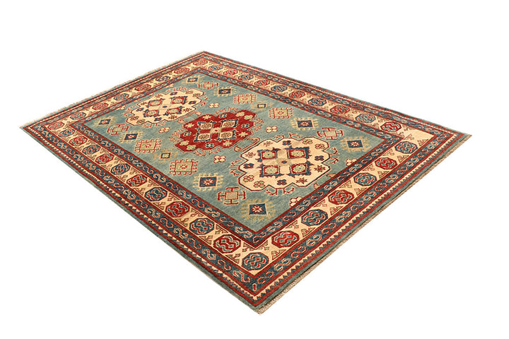 Cadet Blue Kazak 5' x 7' 1 - No. 67962 - ALRUG Rug Store