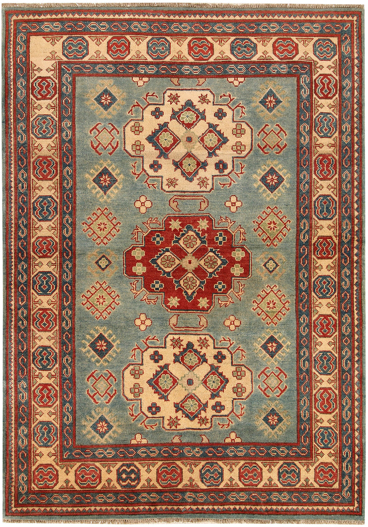 Cadet Blue Kazak 5' x 7' 1 - No. 67962 - ALRUG Rug Store