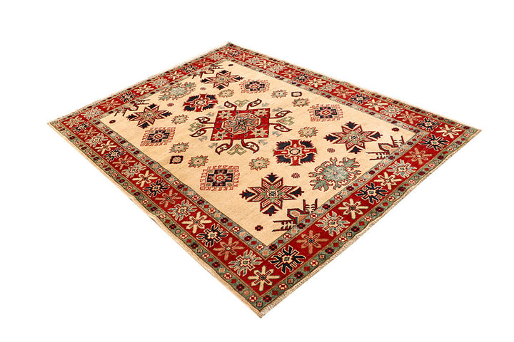 Blanched Almond Kazak 5' 2 x 6' 6 - No. 67966 - ALRUG Rug Store