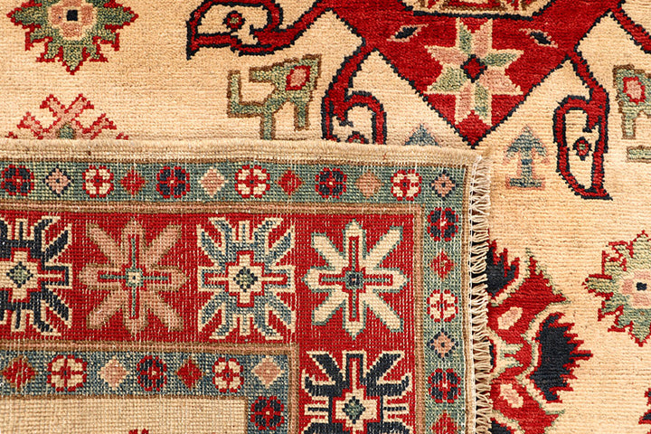Blanched Almond Kazak 5' 2 x 6' 6 - No. 67966 - ALRUG Rug Store
