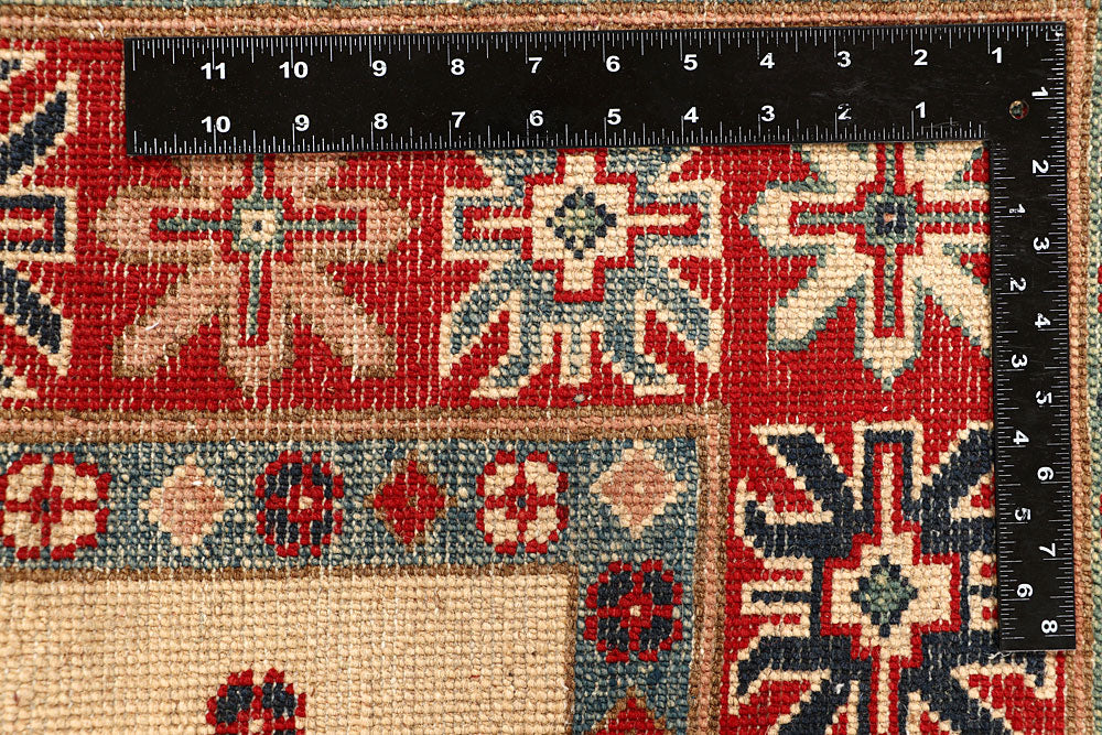 Blanched Almond Kazak 5' 2 x 6' 6 - No. 67966 - ALRUG Rug Store