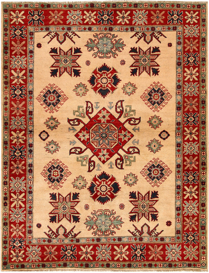 Blanched Almond Kazak 5' 2 x 6' 6 - No. 67966 - ALRUG Rug Store