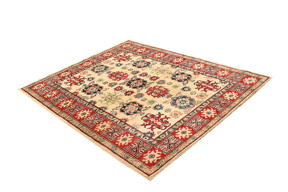 Bisque Kazak 5' x 6' 6 - No. 67968 - ALRUG Rug Store