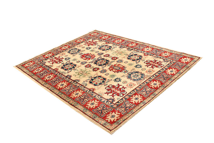 Bisque Kazak 5' x 6' 6 - No. 67968 - ALRUG Rug Store