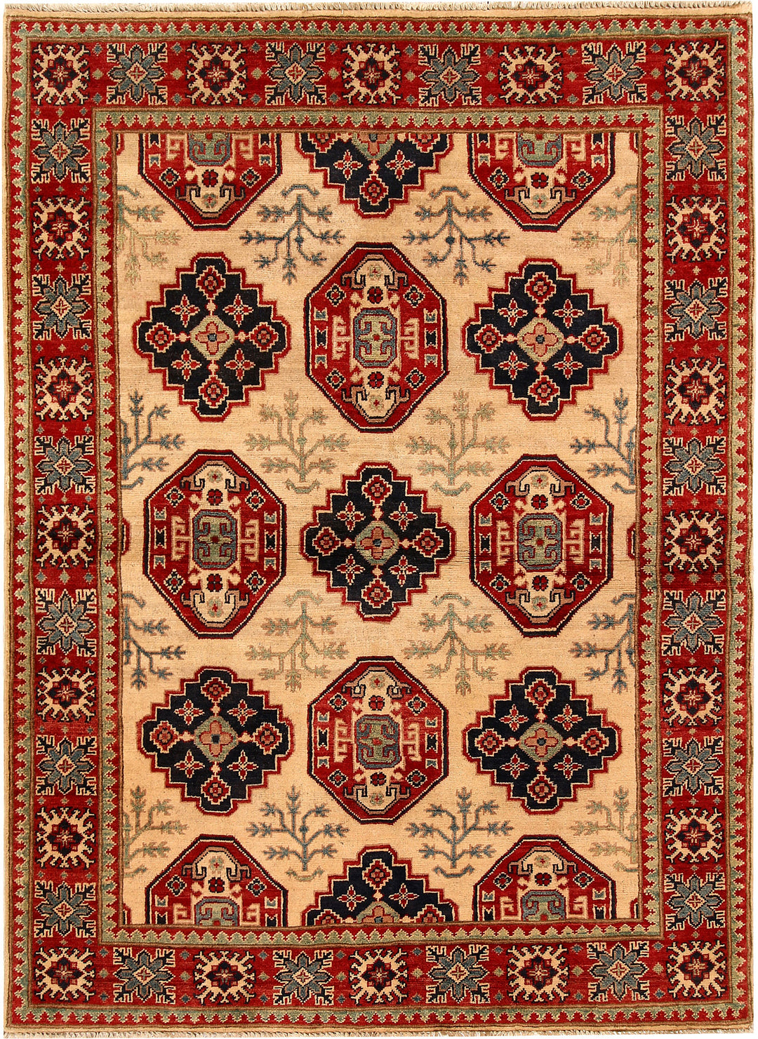 Bisque Kazak 4' 9 x 6' 7 - No. 67972 - ALRUG Rug Store