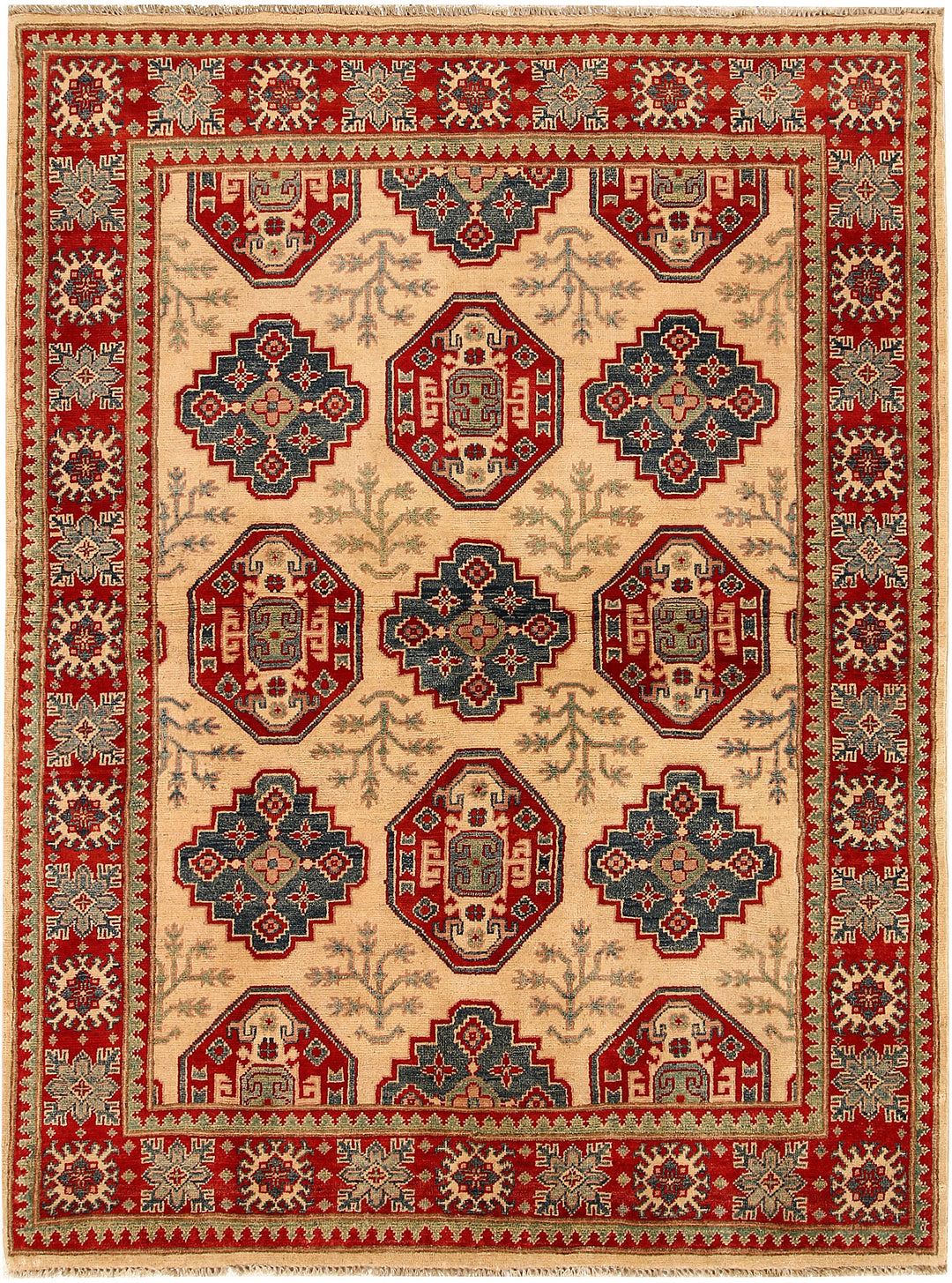 Bisque Kazak 4' 10 x 6' 6 - No. 67976 - ALRUG Rug Store