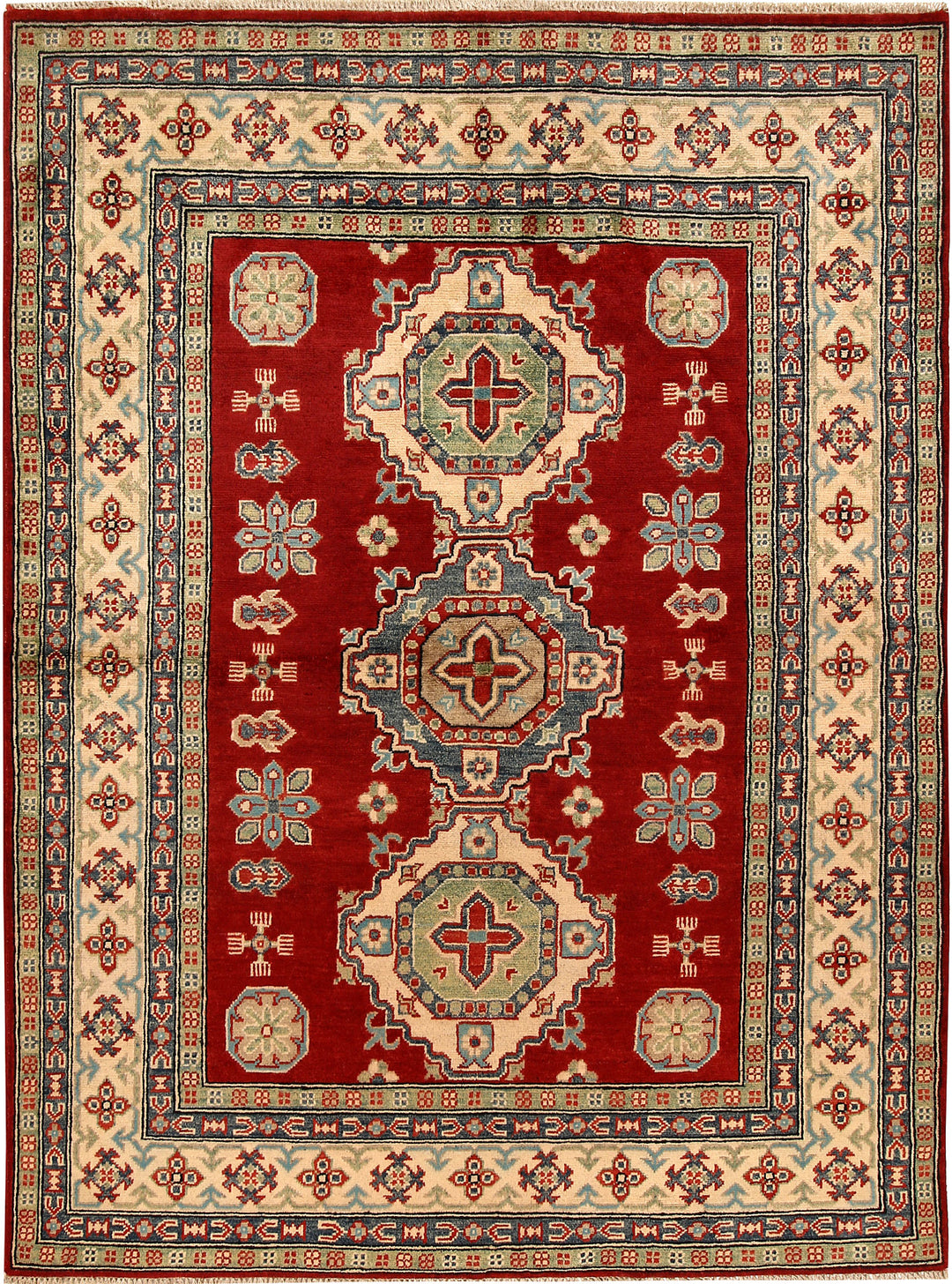 Dark Red Kazak 4' 10 x 6' 6 - No. 67977 - ALRUG Rug Store