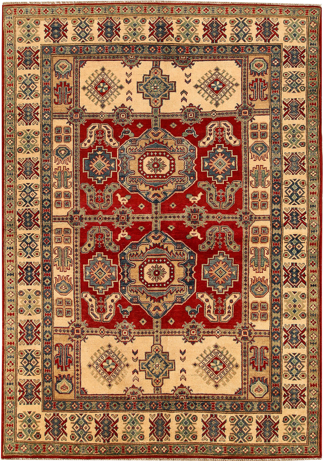 Multi Colored Kazak 5' 6 x 7' 9 - No. 67983 - ALRUG Rug Store