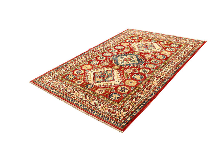 Firebrick Kazak 4' 10 x 7' 1 - No. 67984 - ALRUG Rug Store